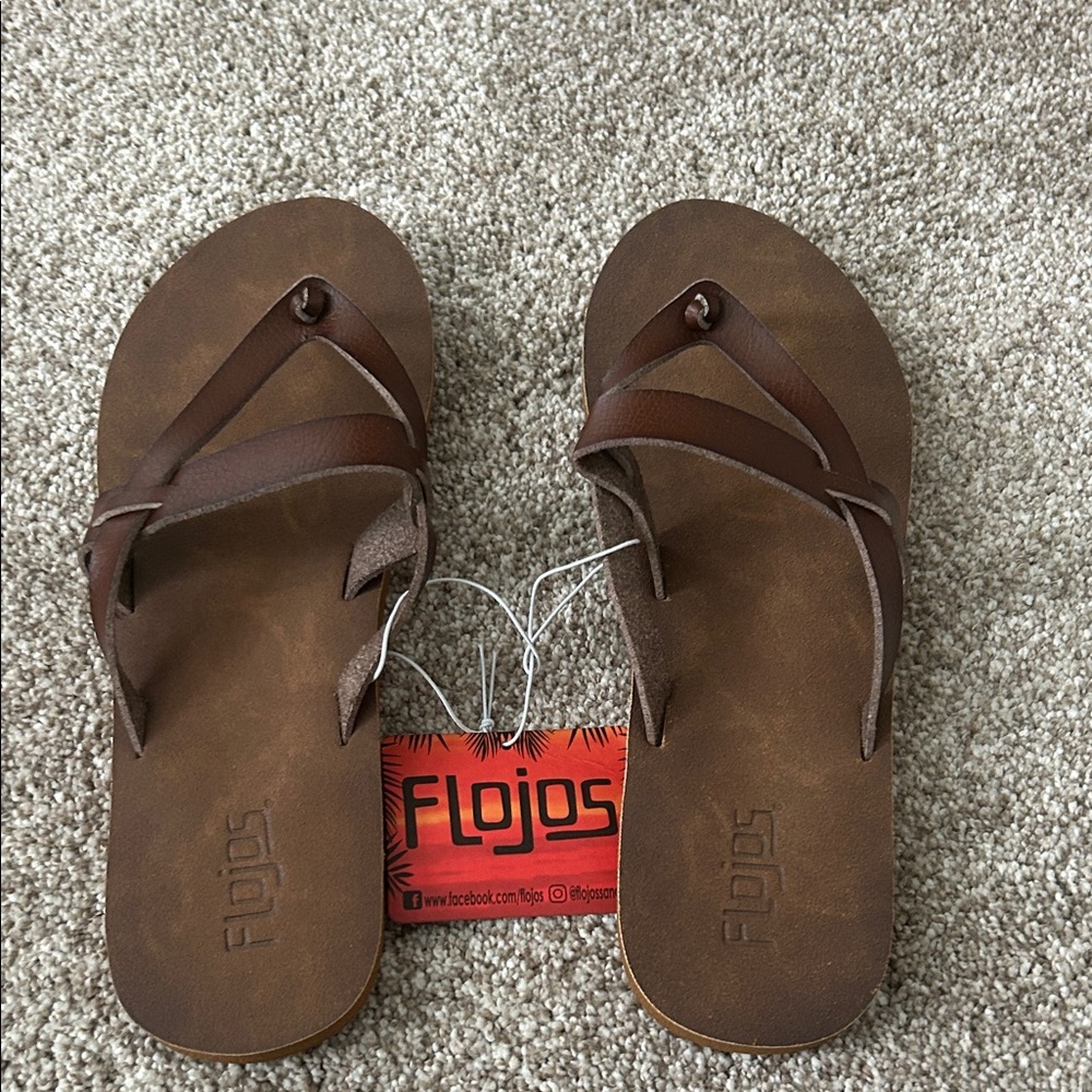 Flojos Tan Flip-Flops women